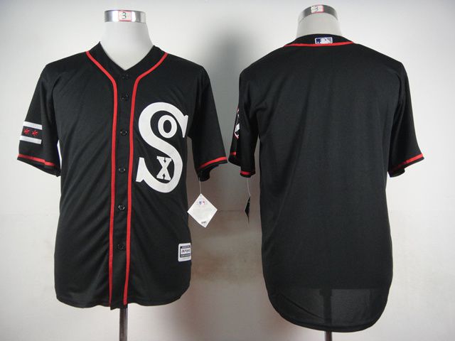 Men Chicago White Sox Blank Black MLB Jerseys